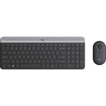 Logitech Keyboard and Mouse, Wireless, Slim, MK470, Black LOG920009437